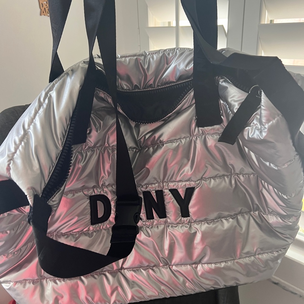 DKNY Metallic Quilted Tote - Picture 2 of 8